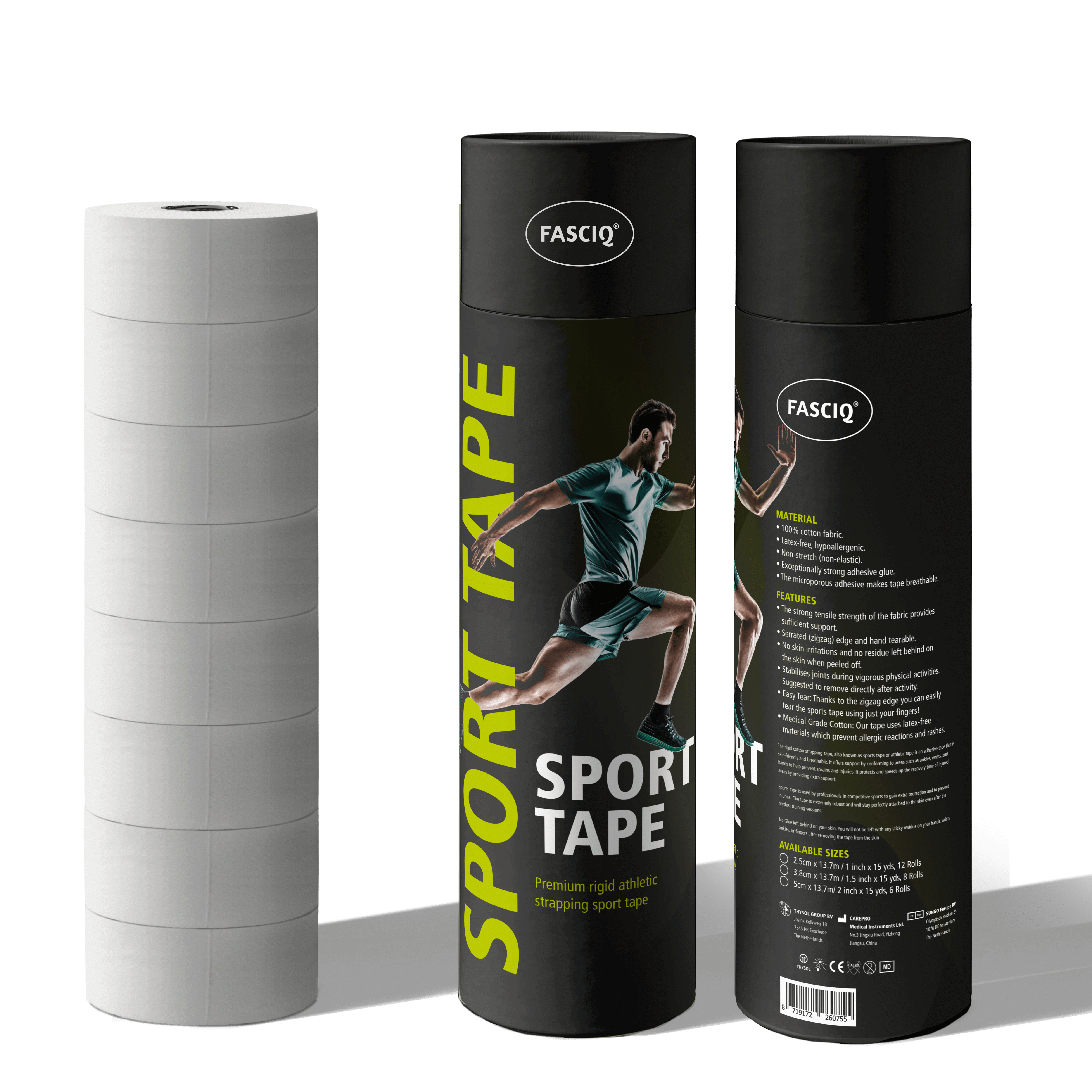 FASCIQ® Athletic Tape (2.5 cm) 12 rollen